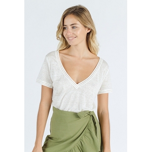 PULL PRINTEMPS COL CHEMINEE TOP EASY TO WEAR:Beige