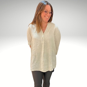 23607-27 VIRGINIE TUNIQUE LIN:Beige