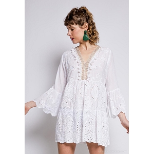 PULL CHEMISE 9011:Blanc