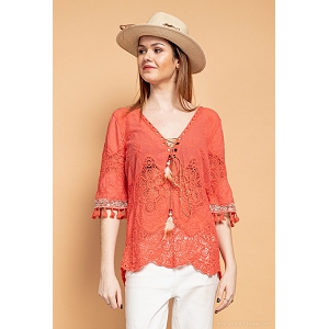 24420-42-TROTTEURS WEST TUNIQUE:Orange