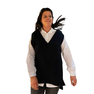 D6356 CARDIGAN GILET:Noir