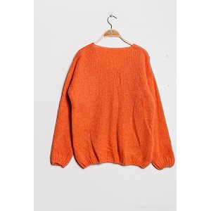 28009-20-SANDALES SENSIE PULL MOHAIR LAINE:Orange