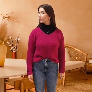 WR996ACP PULL MOHAIR LAINE:Rose
