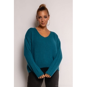 CINDY SENSIE PULL MOHAIR LAINE:Bleu