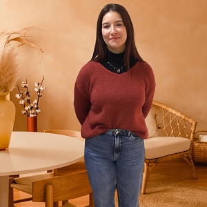 SCARPY CREATION SENSIE PULL MOHAIR LAINE<br>Rouge