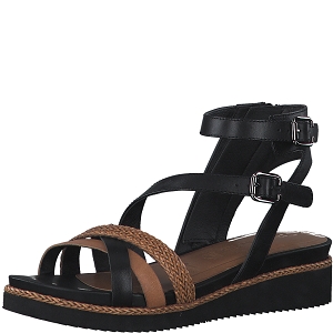 EMMA T SHIRT BRODE OOHLALA 28208-28-SANDALES:Noir