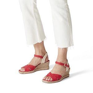 LETZIA CITY SHOPPER MEDIUM 28367-38-SANDALES:Rouge