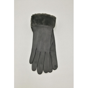 SCARPY CREATION GANTS TACTILES FAUSSE FOURRURE<br>Gris