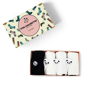 TITES CHAUSSETTES CHAUSSETTES LANGUETTES PANDA<br>Multicolore