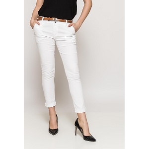 CHEMISE LOEPARDINA PANTALON CHINO:Blanc