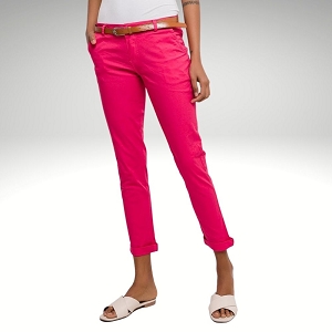 25415-29-BOTTE PANTALON CHINO:Rose