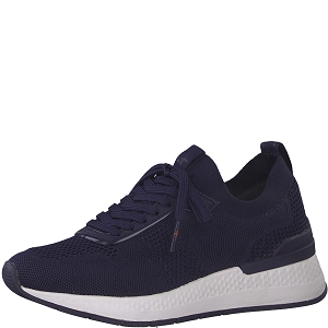 DEMI SEMELLE CUIR PERFECT 23712-29-LACETS:Bleu