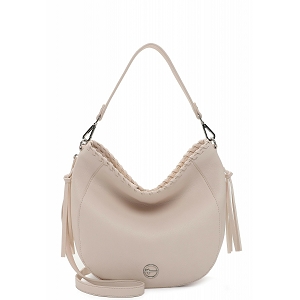 23712-21-CH. A LACETS GESSINE POUCH MEDIUM:Beige