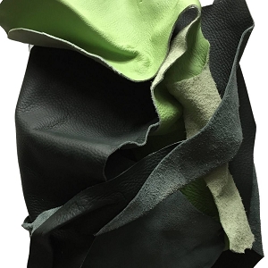23749-20-LACETS CHUTE DE CUIR PAR LOT DE 500G:Vert