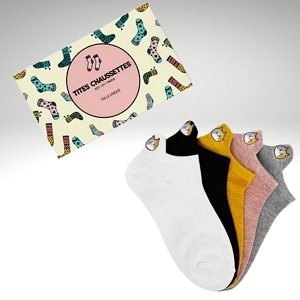 TITES CHAUSSETTES CHAUSSETTES LANGUETTE CHAT<br>Multicolore