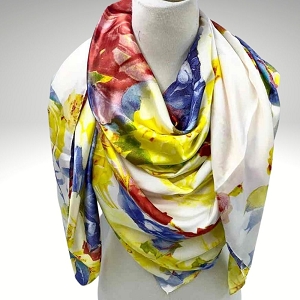 SCARPY CREATION CARRE LISE ETOLE<br>Blanc