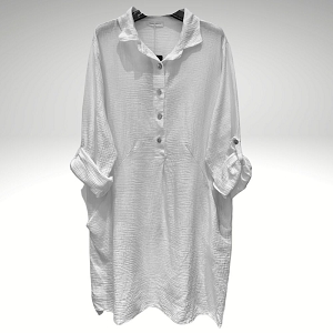 SCARPY CREATION PRECILIA ROBE GAZE DE COTON<br>Blanc