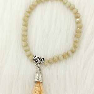 SCARPY CREATION POUPETTE BRACELET POMPON<br>Beige
