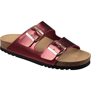 MICKAEL KORS BRANDY BOOTIE JOSEPHINE LAMINATED:Rouge