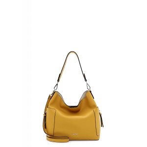 POCHETTE ABEILLE CUIR NACREE GLORIA:Jaune