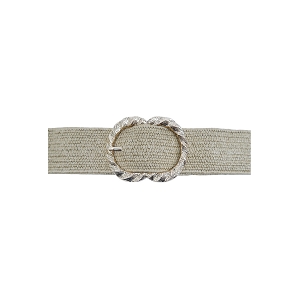 23775-34-LACETS CEINTURE RAPHY BOUCLE METAL:Naturel