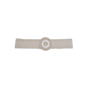 25208-29 CEINTURE RAPHY PAILLE BOUCLE METAL:Beige