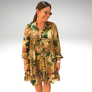 R2527 ROBE KATIA:Marron