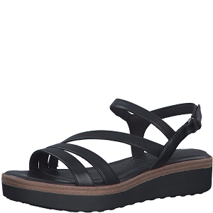 ROBE BRETELLE PAILLETTE 28215-20-SANDALES:Noir
