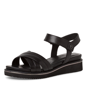 ECHARPE DÉGRADÉ POMPONS AMOVIBLES 28225-20-SANDALES:Noir