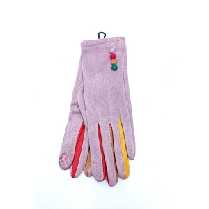 SCARPY CREATION CHARMANT GANTS TACTILES A POMPONS<br>Parme