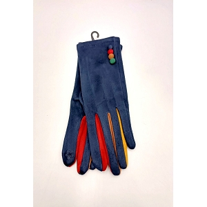 SCARPY CREATION CHARMANT GANTS TACTILES A POMPONS<br>Bleu
