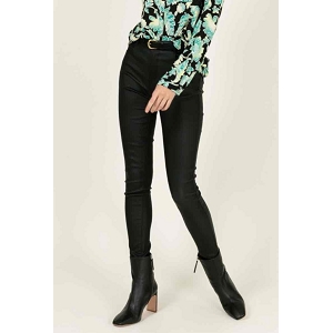 SCARPY CREATION MUSY PANTALON SLIM ENDUIT<br>Noir