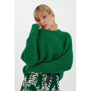 25346-43-BOTTES NOELINE PULL LAINE ET MOHAIR:Vert