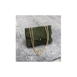 SCARPY CREATION ZAZ SAC EPAULE DAIM<br>Vert