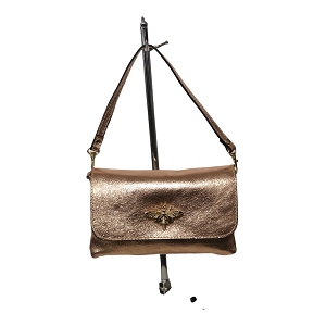 28360-28-SANDALES POCHETTE ABEILLE CUIR NACREE:Naturel