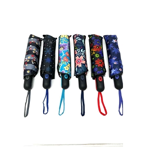SCARPY CREATION PARAPLUIE AUTOMATIQUE FLEURS<br>Bleu