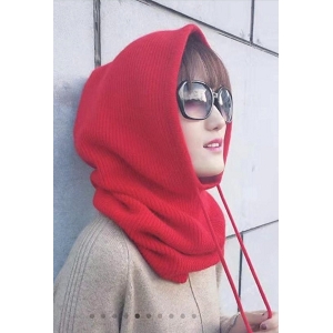MADI VESTE COURTE SUEDINE CIRE CAGOULE FEMININE:Rouge