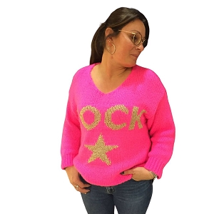 SCARPY CREATION ROCK PULL MAILLE CHAUD<br>Rose
