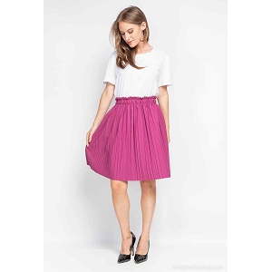 23628-20-CH. A LACETS LORY JUPE COURTE PLISSEE:Rose