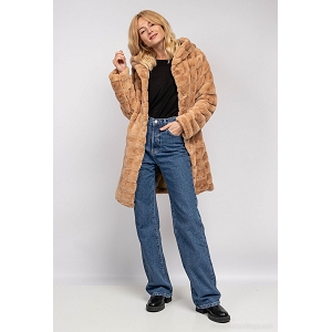 25397-27 MARIE MANTEAU EN FOURRURE VEGAN:Naturel