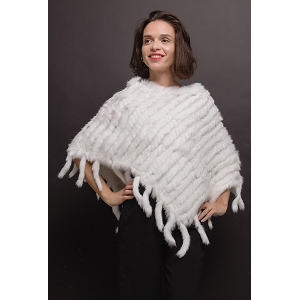 25038-41-BOTTES CHOCKI PONCHO VRAI FOURRURE:Beige