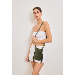 N3271 CINA POCHETTE TELEPHONE BANDOULIERE:Vert
