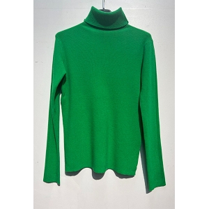 2241723  006 PULL COL ROULE MANCHE LONGUE:Vert