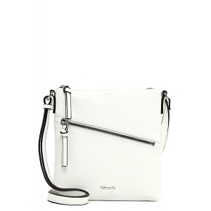 61015-24-SACS A MAIN ALESSIA HANDBAG WITH ZIPPER SMALL:Blanc