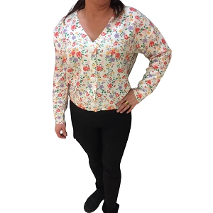 SCARPY CREATION GRACI GILET FLORAL COL V<br>Orange