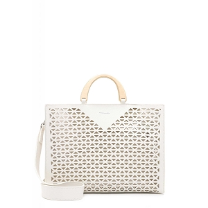 FOULARD MONET ETOLE MOUSSLINE LAVINIA CITY SHOPPER MEDIUM:Blanc