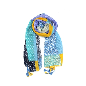 RIVE GAUCHE RIVE GAUCHE FOULARD POMPOM<br>Bleu