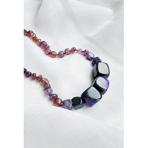 13601-39-CH. A LACETS DIDOU COLLIER PIERRES:Parme