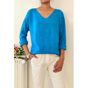 28380-20-SANDALES ZAFIA PULL EN MAILLE LAINE:Bleu