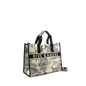 ZAFA DEBARDEUR DENTELLE RIVE GAUCHE GRAND CABAS:Noir